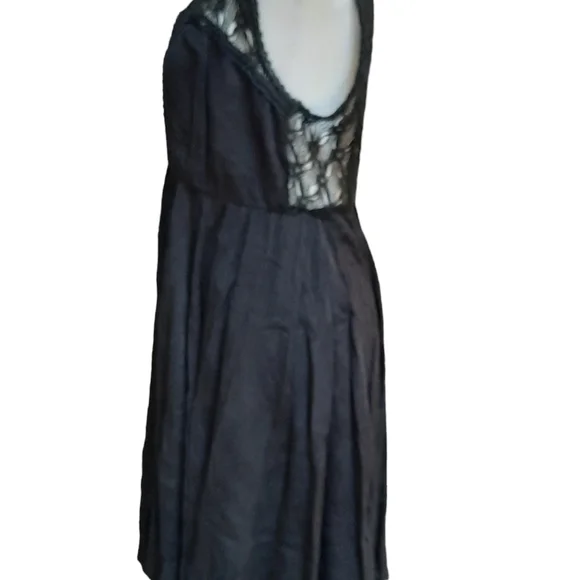 Free People Black Crochet Boho Dresz - Picture 2 of 5